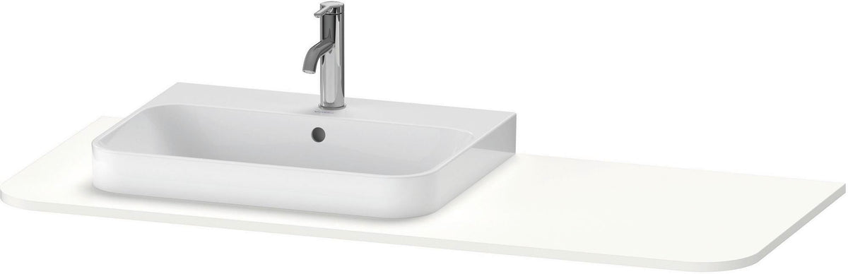 Duravit Konsole Happy D.2 1300 mm taupe supermatt – Beckenposition links