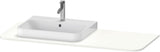 Duravit Konsole Happy D.2 1300 mm taupe supermatt – Beckenposition links