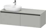 Duravit Ketho.2 Konsolen-Waschtischunterbau 1400 mm Betongrau Matt mit 2 Auszügen