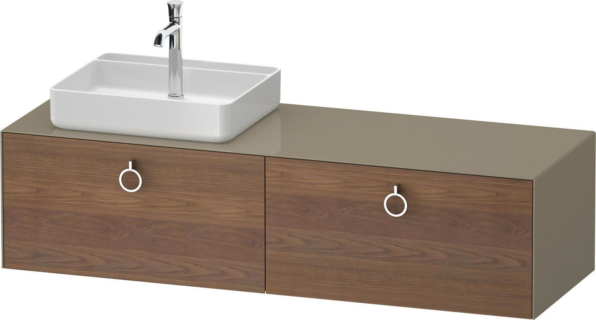 DURAVIT White Tulip Konsolenwaschtischunterbau 1600 mm wandhängend Weiß Seidenmatt 2 Auszüge