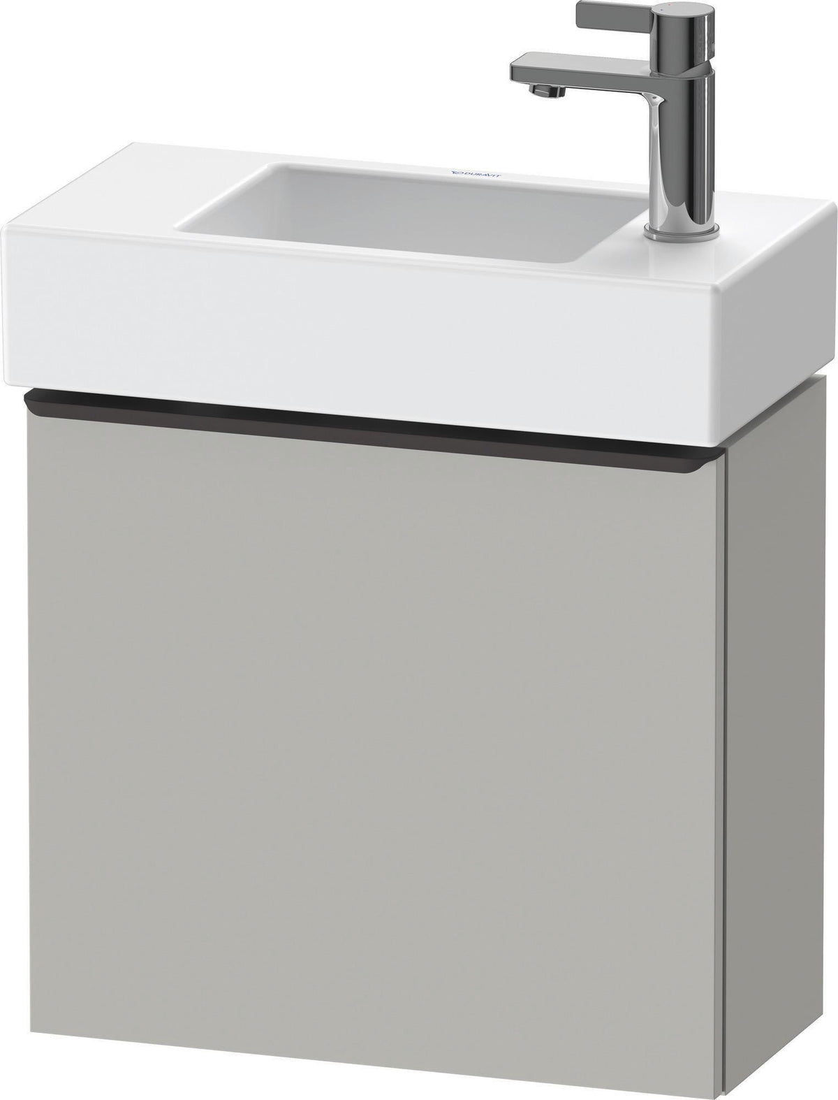 DURAVIT D-Neo Waschtischunterbau 484 mm Eiche Schwarz Matt, 1 Tür, Bronze Griff