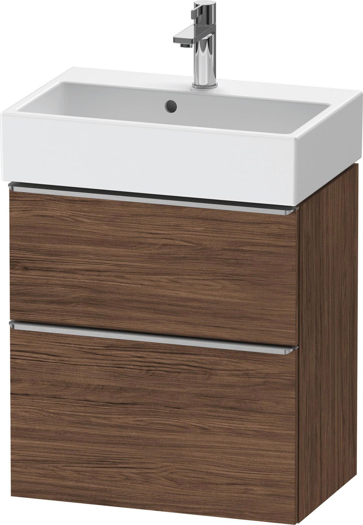 DURAVIT D-Neo Waschtischunterbau wandhängend Eiche Schwarz 584 mm mit Auszug und Schubkasten