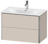 Duravit Waschtischunterbau XSquare 810 mm – Wandhängend, 2 Schubkästen, Seidenmatt