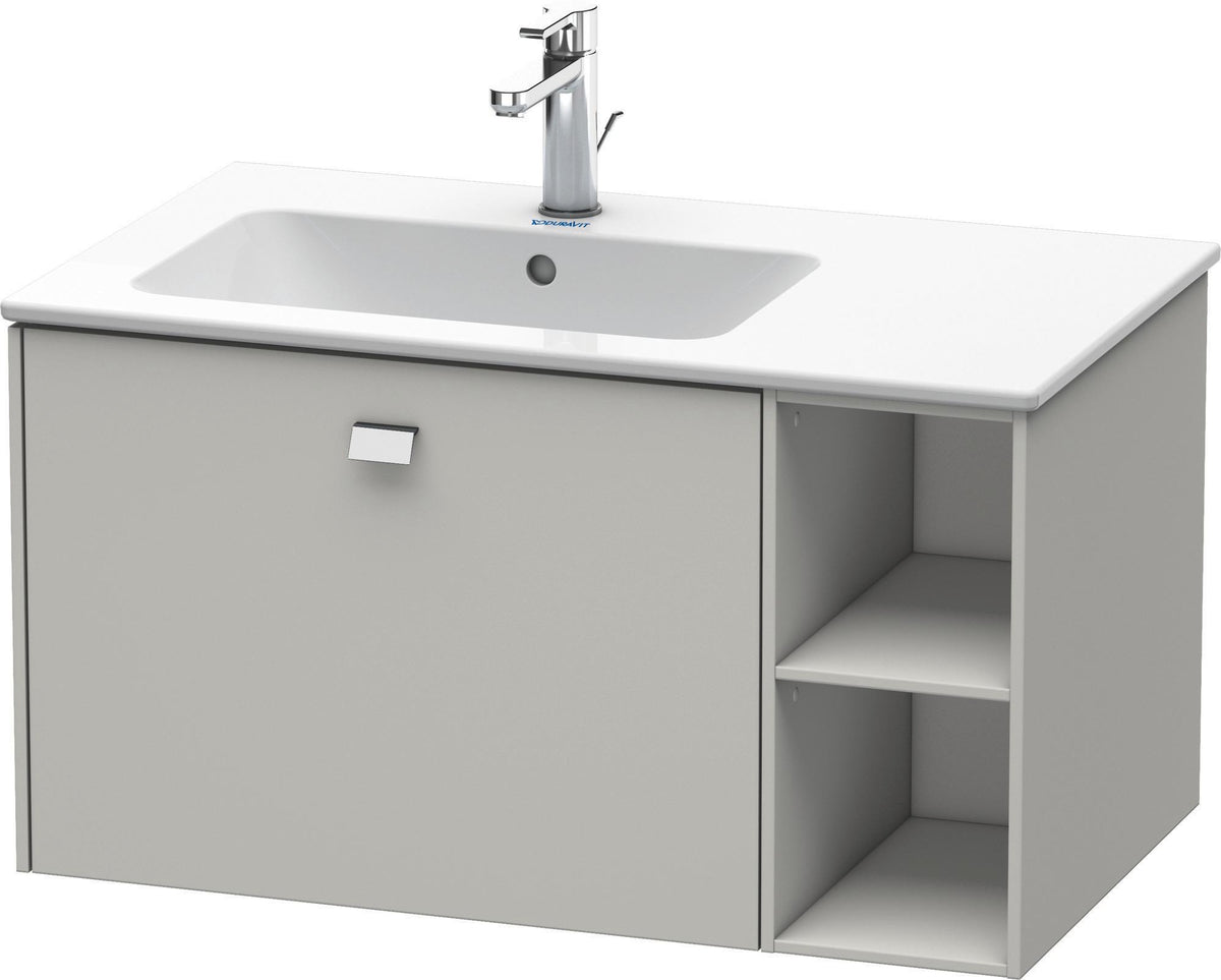 DURAVIT Brioso Waschtischunterbau 820 mm, 1 Auszug, Becken links, Betongrau Matt
