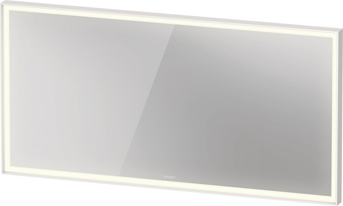 DURAVIT L-Cube Lichtspiegel 650x700mm mit Sensor, LED-Beleuchtung, Spiegelheizung & Kondensschutz, Weiß