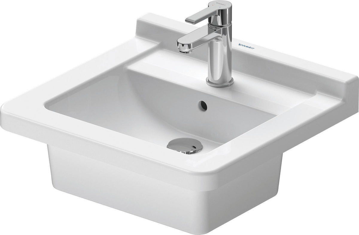 DURAVIT Einbauwaschtisch Starck 3 480 mm weiß mit Überlauf und Hahnlochbank