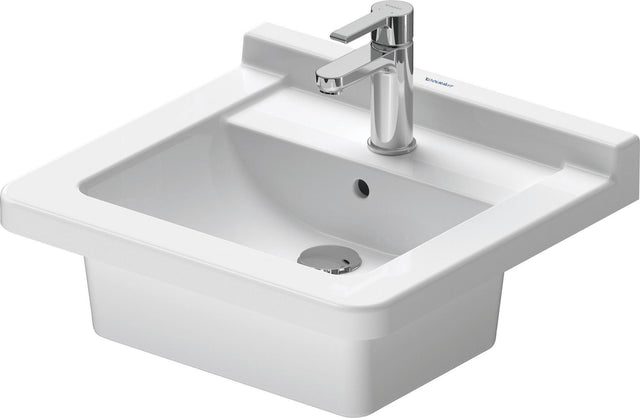 DURAVIT Einbauwaschtisch Starck 3 480 mm weiß mit Überlauf und Hahnlochbank