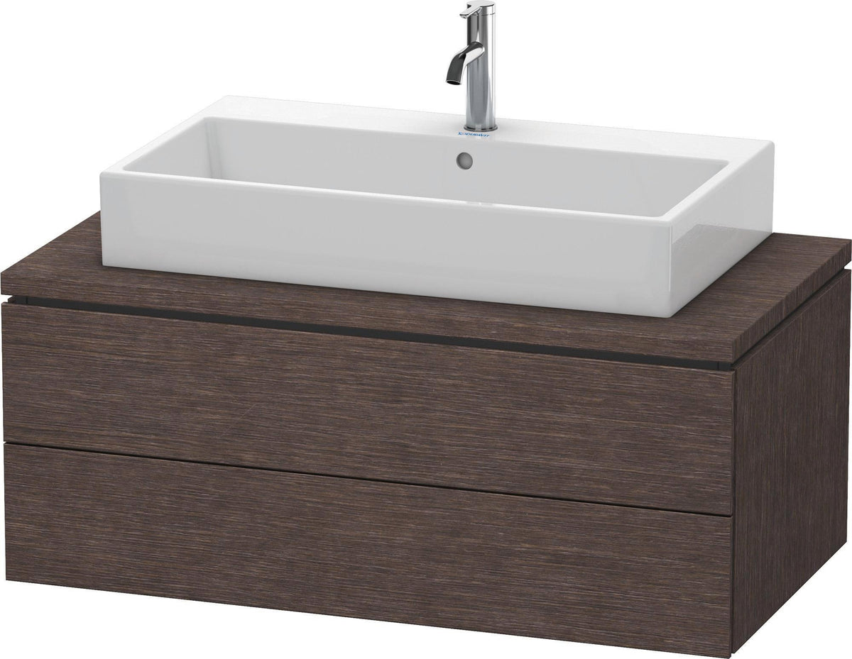 Duravit L-Cube Konsolenwaschtischunterbau 1020 mm betongrau matt mit 2 Schubkästen und Tip-On-Technik