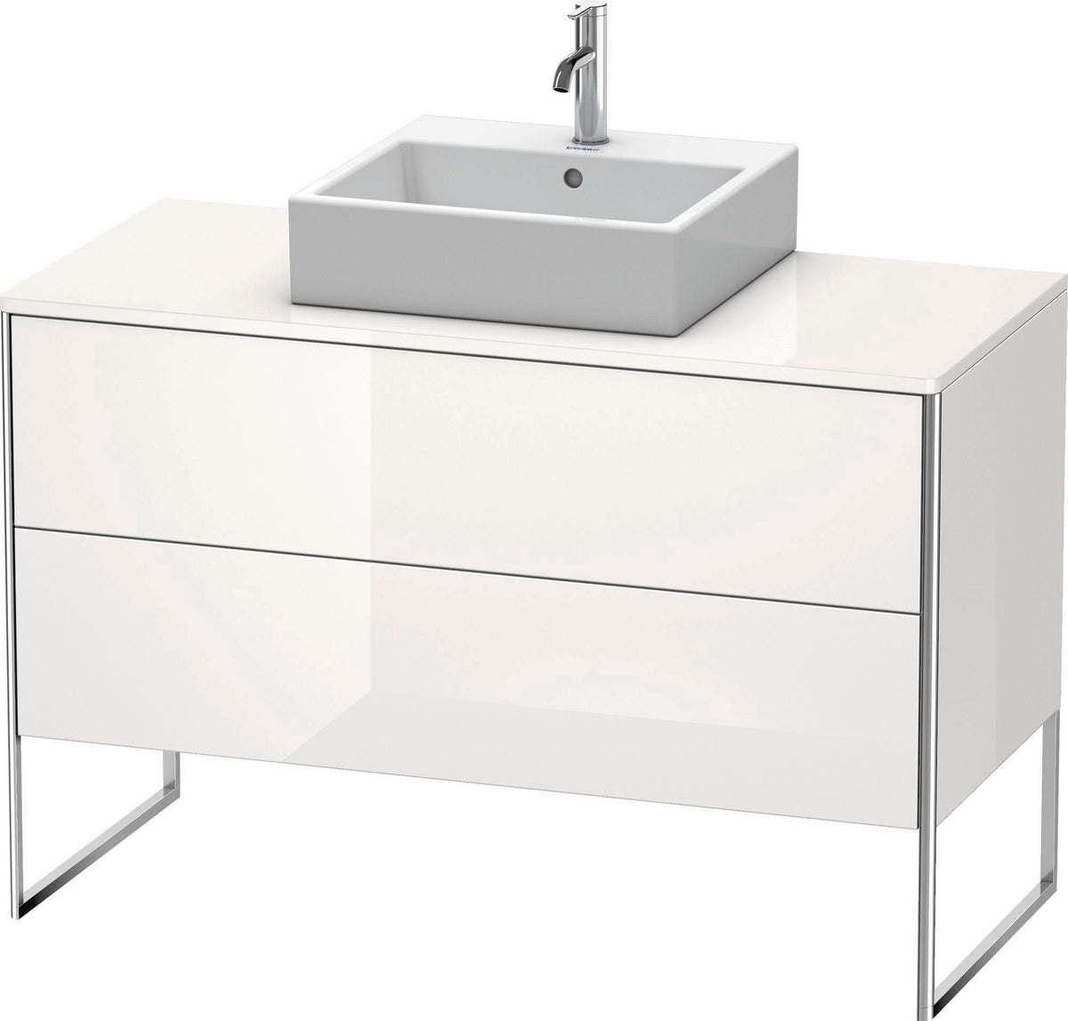 DURAVIT XSquare Waschtischunterbau bodenstehend 1200 mm Graphit Matt mit 2 Schubkästen