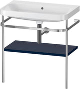 DURAVIT Happy D.2 c-shaped Waschtisch-Set 775 mm mit Metallkonsole, taupe seidenmatt