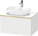 DURAVIT D-Neo Konsolenwaschtischunterbau 800 mm betongrau matt mit Bronze-Griff und Soft-Close-Auszug