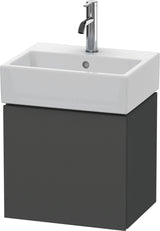 Duravit L-Cube Waschtischunterbau 434 mm weiß matt, 1 Tür links, wandhängend