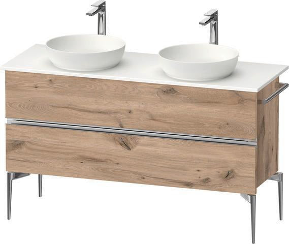 DURAVIT Sivida Konsolenwaschtischunterbau 1315 mm, bodenstehend, Weiß Matt, 2 Schubkästen