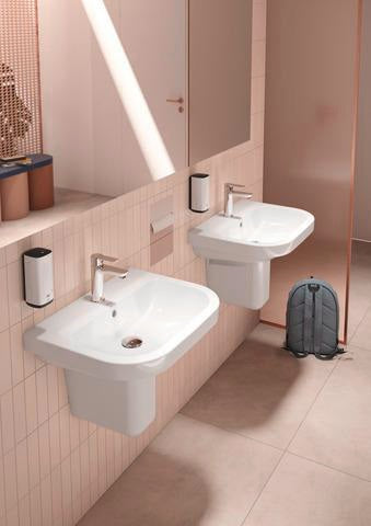 Duravit D-Code Einhebel-Waschtischmischer mit Kaltstart-Funktion, Chrom, 107 mm Ausladung