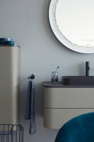 DURAVIT Happy D.2 Halbhochschrank 400 mm taupe supermatt mit Tip-on und Soft-Close