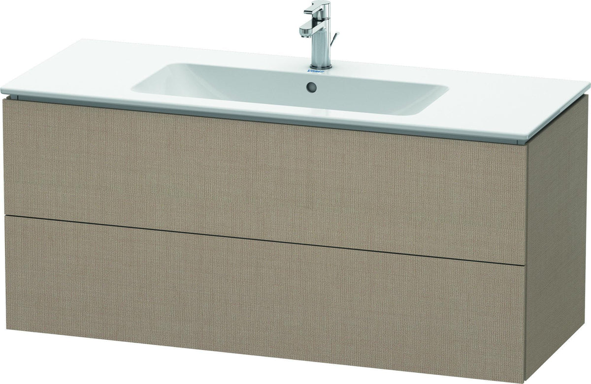 Duravit L-Cube Waschtischunterbau 1220 mm taupe matt mit 2 Schubkästen und Tip-On-Technik