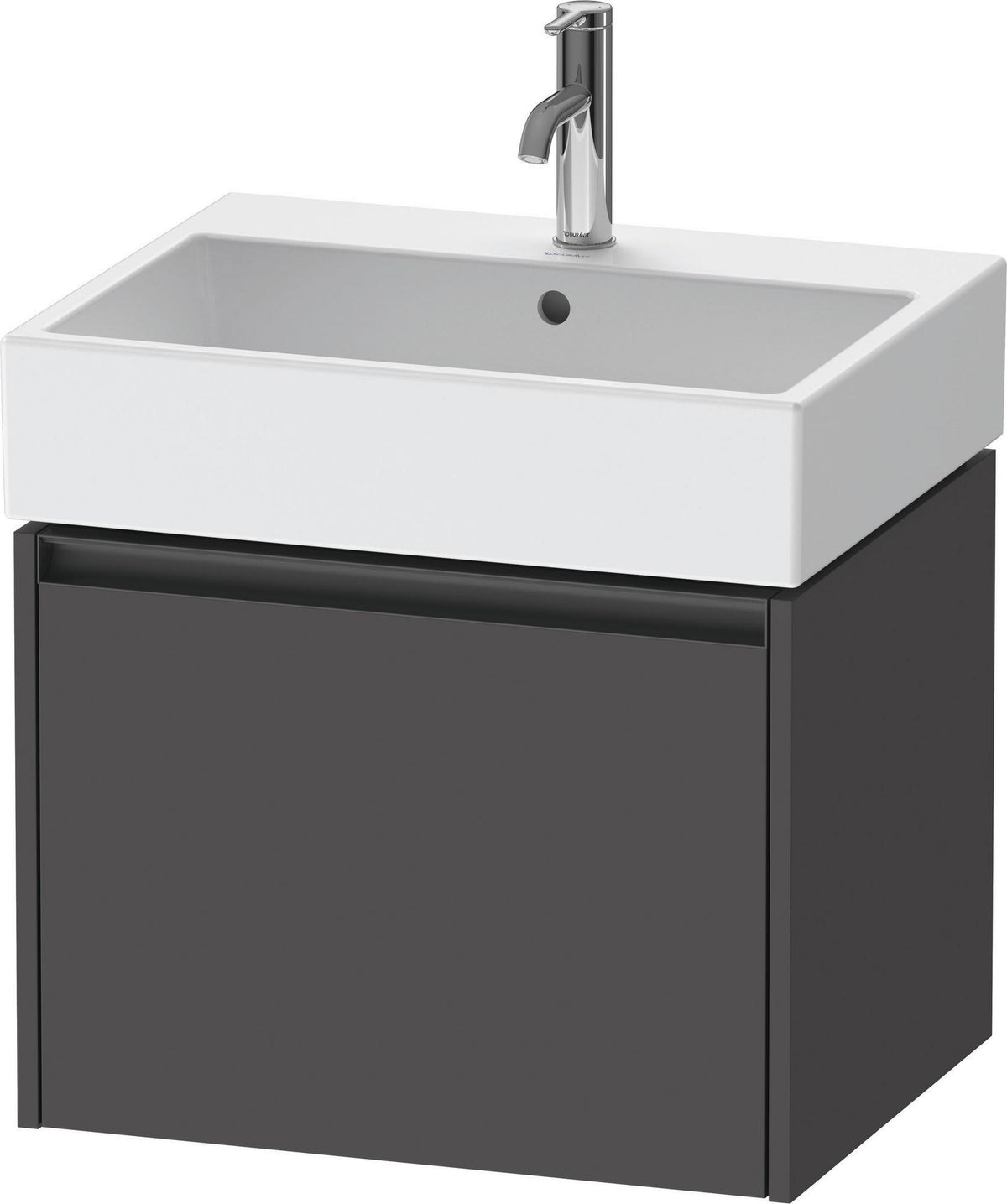Duravit Ketho.2 Waschtischunterbau 584 mm betongrau matt – wandhängend, 1 Auszug, Soft-Close