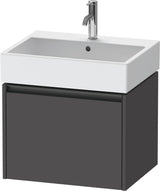 Duravit Ketho.2 Waschtischunterbau 584 mm betongrau matt – wandhängend, 1 Auszug, Soft-Close