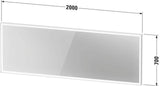 DURAVIT L-Cube Lichtspiegel 650x700mm mit Sensor, LED-Beleuchtung, Spiegelheizung & Kondensschutz, Weiß