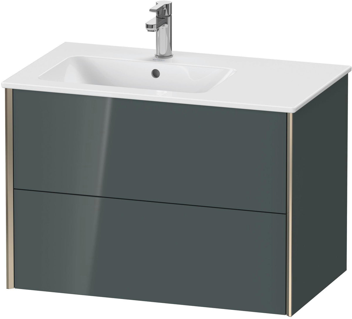 Duravit XViu Waschtischunterbau 810 mm wandhängend mit 2 Schubkästen, weiß matt, für Waschtisch links