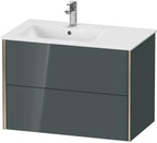 dolomiti grey hochglanz / Mitteldichte Faserplatte (MDF) / 2Schubk.,champ.matt/dolom.grey