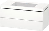 Duravit L-Cube Waschtischset 1000x480mm mit Vero Air Waschtisch, 2 Schubkästen, ohne Überlauf, s-matt