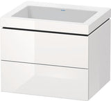Duravit Waschtischset L-Cube 600x480mm mit Vero Air Keramik und Raumsparsiphon