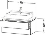 DURAVIT L-Cube Konsolenwaschtischunterbau 920 mm Amerikanisch Nussbaum, 2 Schubkästen, wandhängend