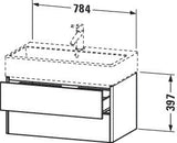 Duravit XSquare Waschtischunterbau 784 mm, wandhängend, 2 Schubkästen, s-matt, für Vero Air