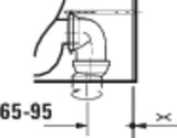 DURAVIT D-Code Stand-WC 570 mm weiß spülrandlos, Abgang waagerecht