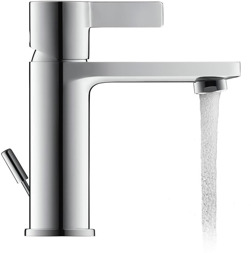 Duravit D-Neo Einhebel-Waschtischmischer mit FreshStart, Zugstange & Chrom – 109 mm Ausladung