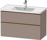 DURAVIT D-Neo Waschtischunterbau 984 mm betongrau matt mit Soft-Close und Bronze-Griff