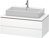 Duravit L-Cube Konsolenwaschtischunterbau 1020 mm betongrau matt mit 2 Schubkästen und Tip-On-Technik