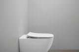 Duravit Univavo WC-Sitz eckig tief 434mm mit Absenkautomatik, abnehmbar, Edelstahl Scharniere, Weiß