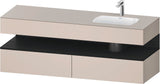 DURAVIT Qatego Einbauwaschtisch mit Konsolenwaschtischunterbau 1600 mm Weiß Matt