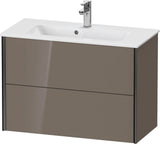 DURAVIT XViu Waschtischunterbau wandhängend 810 mm, 2 Schubladen, champagner matt/weiß matt