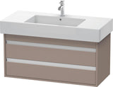 DURAVIT Ketho Waschtischunterbau 1000 mm wandhängend, 2 Schubkästen, basalt matt – mit Soft-Close