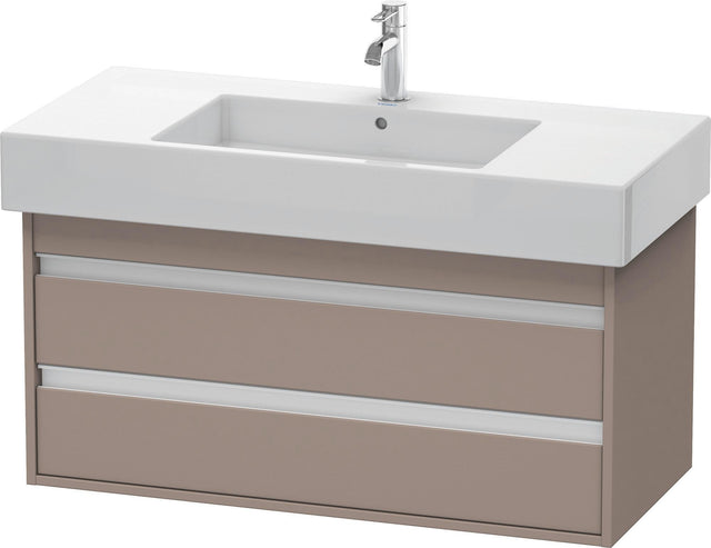 DURAVIT Ketho Waschtischunterbau 1000 mm wandhängend, 2 Schubkästen, basalt matt – mit Soft-Close