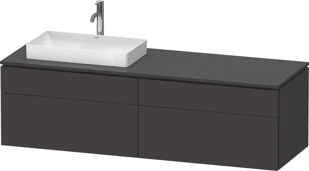 Duravit L-Cube Waschtischunterbau 1620 mm taupe supermatt mit Tip-On und Soft-Close