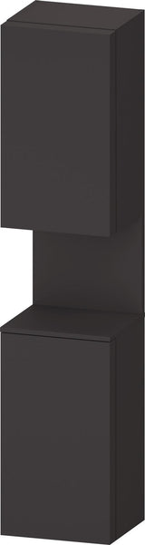 DURAVIT Qatego Hochschrank 400 mm, 2 Türen, weiß Hochglanz, Eiche Schw. Matt