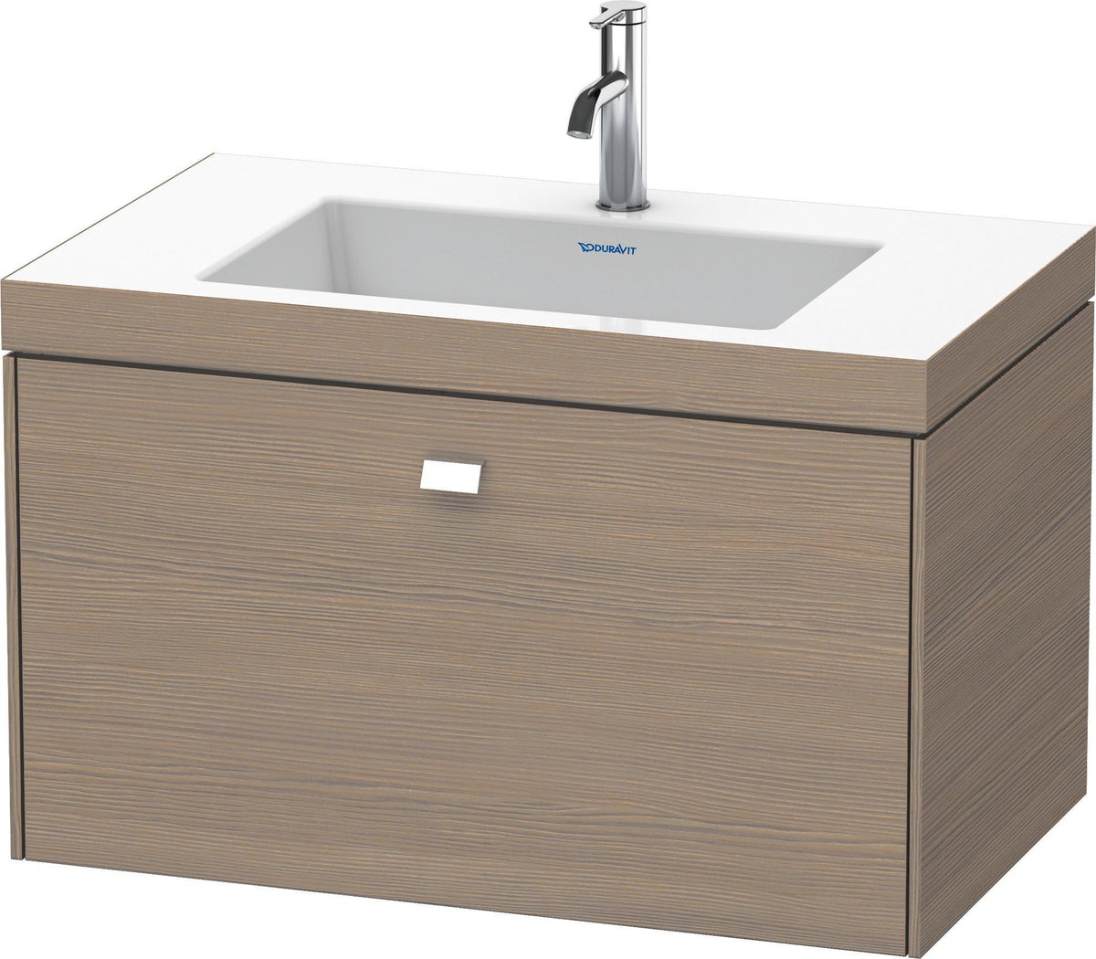 DURAVIT Brioso c-bonded Waschtischset 800 mm mit Unterschrank, 1 Auszug, betongrau matt