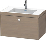 DURAVIT Brioso c-bonded Waschtischset 800 mm mit Unterschrank, 1 Auszug, betongrau matt