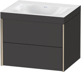 Duravit XViu Waschtischunterbauset c-bonded 2 Schubkästen 600 mm anthrazit
