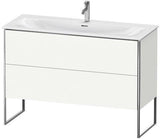 Duravit XSquare Waschtischunterbau 1210 mm mit 2 Auszügen, Eiche massiv, Anthrazit matt