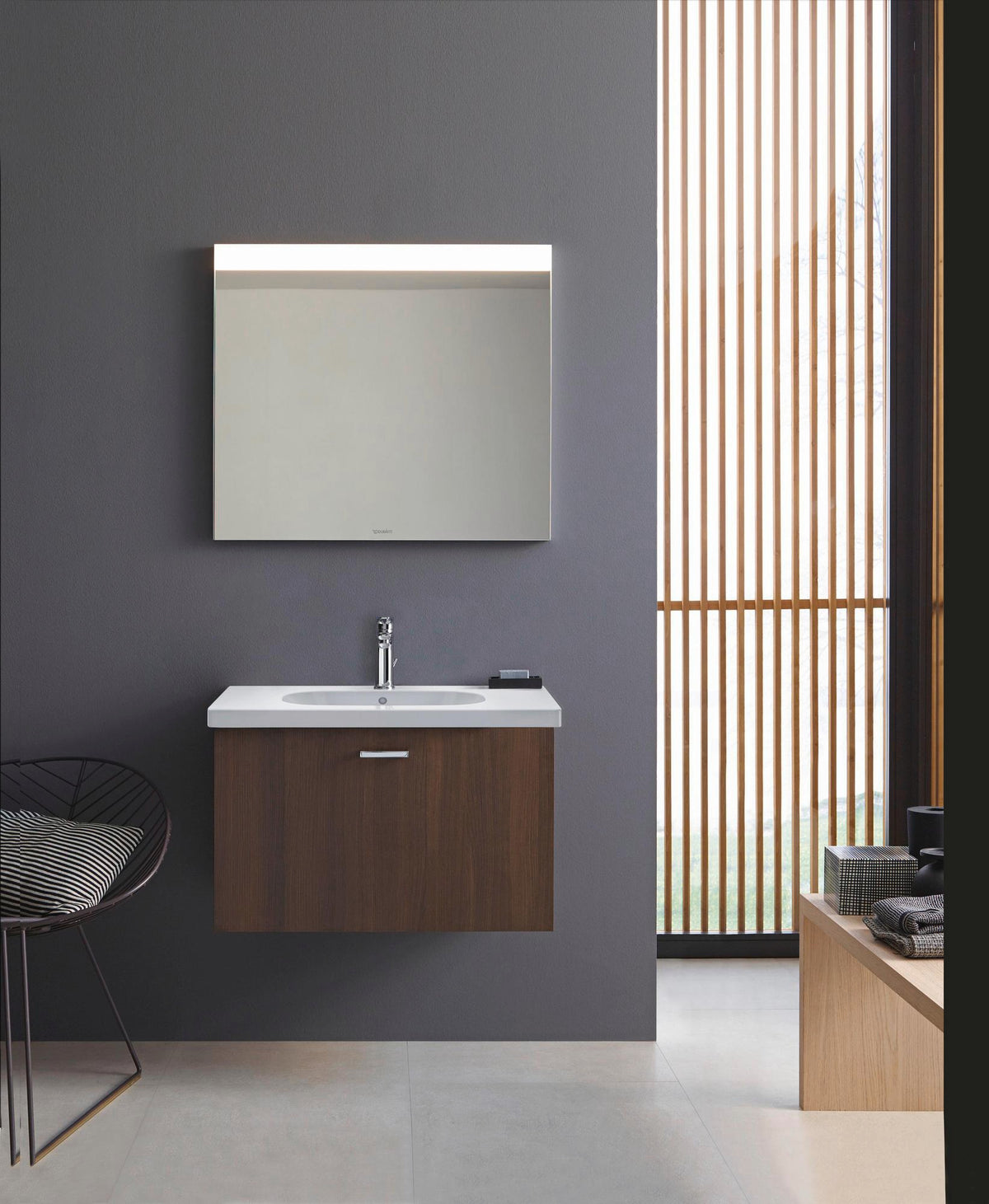 DURAVIT DuraStyle Möbelwaschtisch 800 mm mit WonderGliss, Überlauf und 1 Hahnloch in Weiß