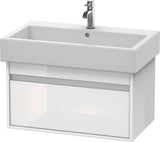 Duravit Ketho Waschtischunterbau wandhängend 750 mm, 1 Auszug, weiß matt – für Vero 045480