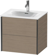 DURAVIT XViu Waschtischunterbau wandhängend 610 mm Eiche mit 2 Schubkästen und Tip-on Technik