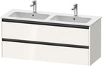 weiß hochglanz / 2 Schubkästen / Waschtischunterbau