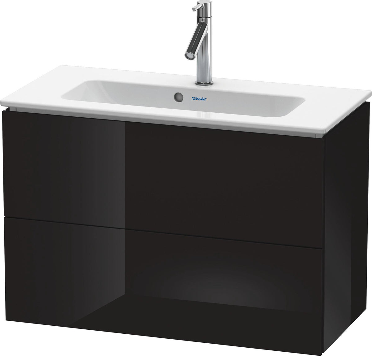 DURAVIT L-Cube Waschtischunterbau 820 mm weiß matt mit 2 Schubkästen und Tip-On-Technik