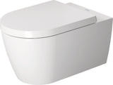 Duravit Wand-WC ME by Starck 570 mm Weiß Seidenmatt Tiefspüler mit WonderGliss